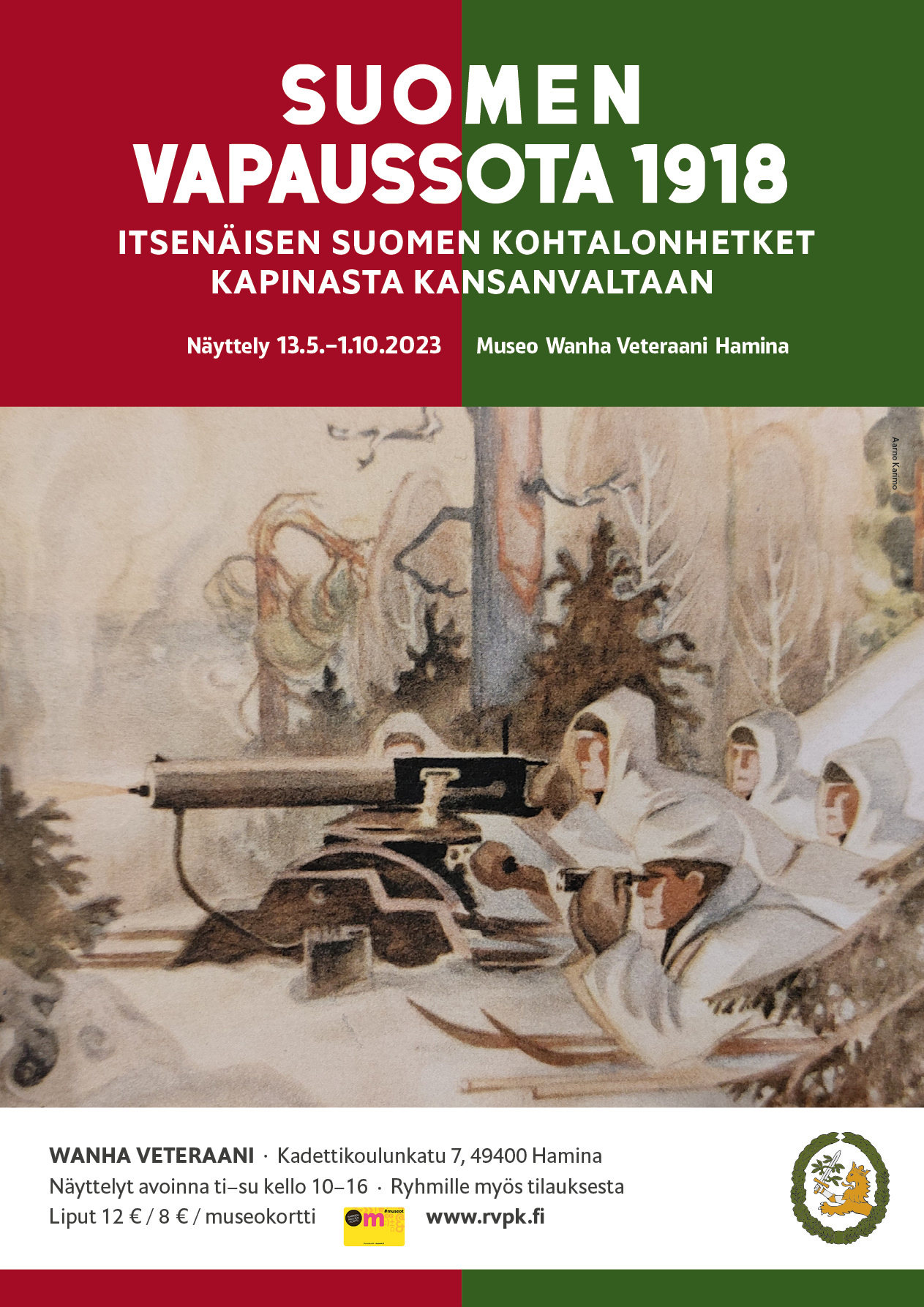 Vapaussodan laaja näyttely aukeaa Wanhassa Veteraanissa 13.5.